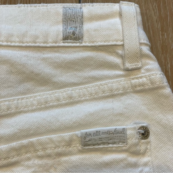 7 For All Man Kind White Denim Short - Picture 8 of 14